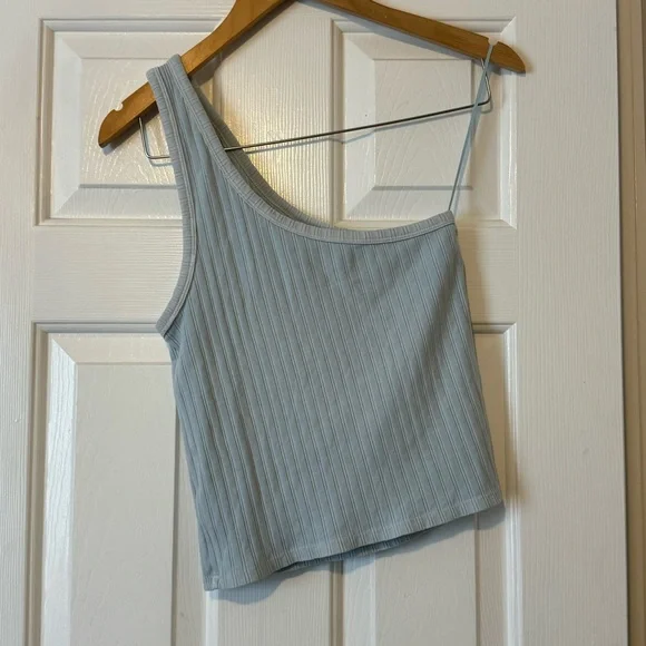 American Eagle One Shoulder Crop Tank Top 0318 🎆 - Picture 2 of 3
